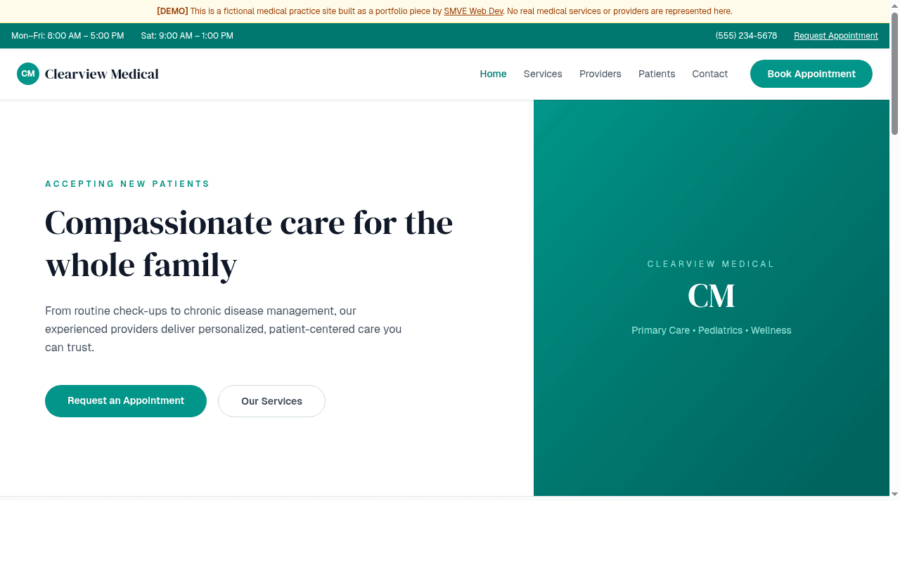 Clearview Medical screenshot