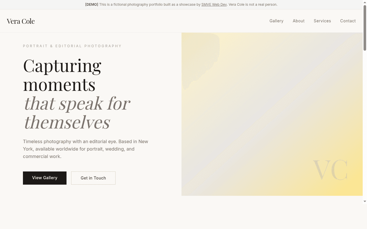 Vera Cole Photography screenshot